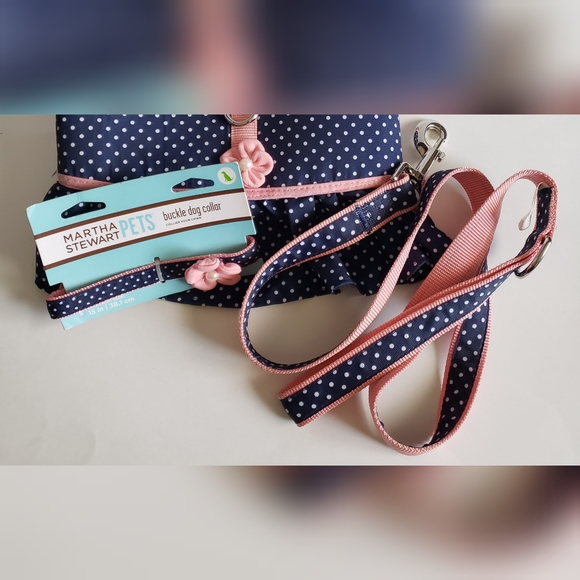 Adorable Polka-Dot Leash and Collar Set - Picture 1 of 9